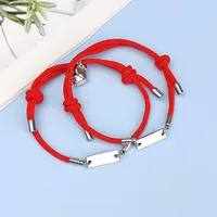 Wholesale Jewelry Heart-shaped Magnets Stainless Steel Couple Bracelet A Pair Set Nihaowholesale main image 2