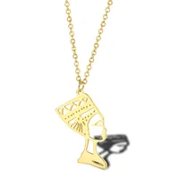 304 Stainless Steel 18K Gold Plated Fashion Plating Portrait Necklace main image 1