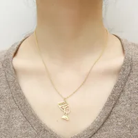 304 Stainless Steel 18K Gold Plated Fashion Plating Portrait Necklace main image 2