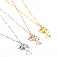 304 Stainless Steel 18K Gold Plated Fashion Plating Portrait Necklace main image 3