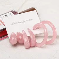 Retro C-shape Transparent Earrings Set 3 Pairs Wholesale Nihaowholesale main image 2