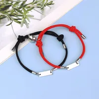 Wholesale Jewelry Heart-shaped Magnets Stainless Steel Couple Bracelet A Pair Set Nihaowholesale sku image 7