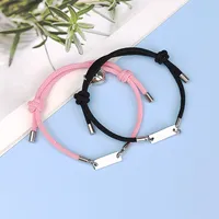 Wholesale Jewelry Heart-shaped Magnets Stainless Steel Couple Bracelet A Pair Set Nihaowholesale sku image 8