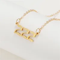 Simple Fashion Angel 000-999 Stainless Steel Number Necklace Wholesale Nihaowholesale sku image 11