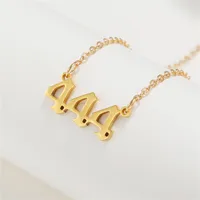 Simple Fashion Angel 000-999 Stainless Steel Number Necklace Wholesale Nihaowholesale sku image 13