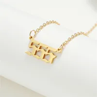 Simple Fashion Angel 000-999 Stainless Steel Number Necklace Wholesale Nihaowholesale sku image 14