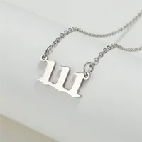 Simple Fashion Angel 000-999 Stainless Steel Number Necklace Wholesale Nihaowholesale sku image 2