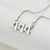 Simple Fashion Angel 000-999 Stainless Steel Number Necklace Wholesale Nihaowholesale sku image 5