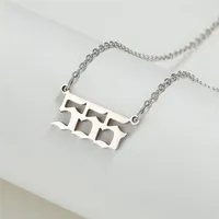 Simple Fashion Angel 000-999 Stainless Steel Number Necklace Wholesale Nihaowholesale sku image 6