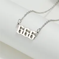 Simple Fashion Angel 000-999 Stainless Steel Number Necklace Wholesale Nihaowholesale sku image 7