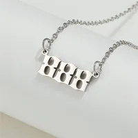 Simple Fashion Angel 000-999 Stainless Steel Number Necklace Wholesale Nihaowholesale sku image 9
