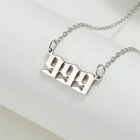 Simple Fashion Angel 000-999 Stainless Steel Number Necklace Wholesale Nihaowholesale sku image 10