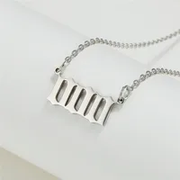 Simple Fashion Angel 000-999 Stainless Steel Number Necklace Wholesale Nihaowholesale sku image 19