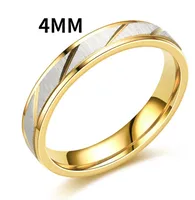 Fashion Golden Slash Stainless Steel Ring Wholesale Nihaowholesale sku image 13