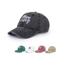 Wine-red Hat Women's Korean-style Wide Brim Sunshade All-match Love Washed Baseball Cap Hip-hop Fashion Male Baseball Cap main image 1