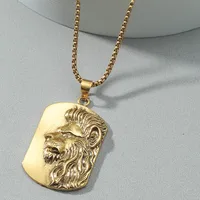 Fashion Lion Head Alloy Necklace Wholesale sku image 2