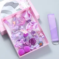 Korean Children's 18 Sets Pink Cute Hairpin sku image 2