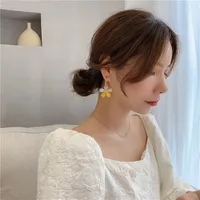 Wholesale Fashion Candy Color Handmade Beads Five-petal Flower Earrings Nihaowholesale main image 2