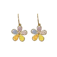 Wholesale Fashion Candy Color Handmade Beads Five-petal Flower Earrings Nihaowholesale main image 5