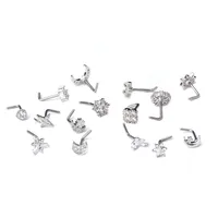 Nose Rings & Studs Fashion Flower 316L Stainless Steel  Copper Plating main image 4
