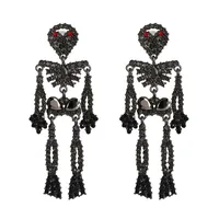 Fashion Skeleton Diamond Alloy Acrylic Earrings Ear Studs main image 1