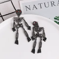 Fashion Skeleton Diamond Alloy Acrylic Earrings Ear Studs main image 5