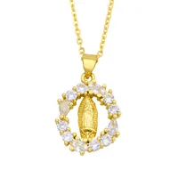 Fashion Heart Copper 18k Gold Plated Pendant Necklace In Bulk main image 2