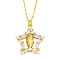 Fashion Heart Copper 18k Gold Plated Pendant Necklace In Bulk main image 3