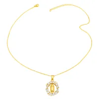 Fashion Heart Copper 18k Gold Plated Pendant Necklace In Bulk main image 5