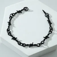 Wholesale Jewelry Punk Style Thorns Chain Necklace Bracelet Nihaowholesale sku image 1