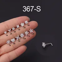 Nose Rings & Studs Fashion Flower 316L Stainless Steel  Copper Plating sku image 13