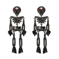 Fashion Skeleton Diamond Alloy Acrylic Earrings Ear Studs sku image 1