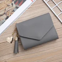 Women'S Solid Color Pu Leather Light Grey Light Green Dark Grey Magnetic Buckle Wallets sku image 3