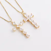Retro Copper Plated Cross Necklace Wholesale Nihaowholesale main image 1