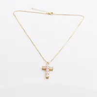 Retro Copper Plated Cross Necklace Wholesale Nihaowholesale main image 3