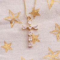 Retro Copper Plated Cross Necklace Wholesale Nihaowholesale main image 4