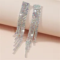 Fashion Flash Tassel Diamond Earrings Wholesale Nihaowholesale sku image 1