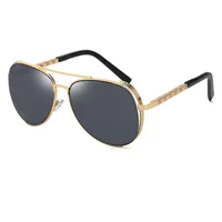 Nihaowholesale Wholesale Retro Oval Frame Metal Mirror Legs Sunglasses sku image 1