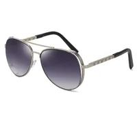 Nihaowholesale Wholesale Retro Oval Frame Metal Mirror Legs Sunglasses sku image 2