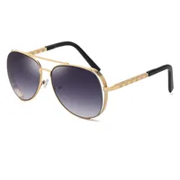 Nihaowholesale Wholesale Retro Oval Frame Metal Mirror Legs Sunglasses sku image 3