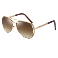 Nihaowholesale Wholesale Retro Oval Frame Metal Mirror Legs Sunglasses sku image 4