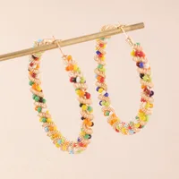 Fashion Beads Round Bohemian Big Earrings Wholesale Nihaowholesale main image 1