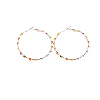 Fashion Beads Round Bohemian Big Earrings Wholesale Nihaowholesale main image 5