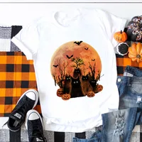 Women's T-shirt Short Sleeve T-shirts Printing Casual Halloween Pattern main image 2
