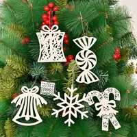 Wholesale Snowflakes Candy Cane Bell Christmas Tree Pendant Nihaowholesale main image 1