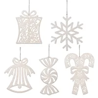 Wholesale Snowflakes Candy Cane Bell Christmas Tree Pendant Nihaowholesale main image 5