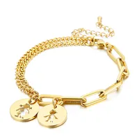 Fashion Cartoon Character Titanium Steel 18K Gold Plated Bracelets In Bulk sku image 1