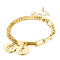 Fashion Cartoon Character Titanium Steel 18K Gold Plated Bracelets In Bulk main image 1