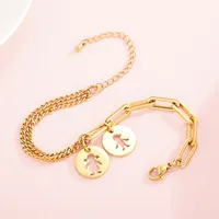 Fashion Cartoon Character Titanium Steel 18K Gold Plated Bracelets In Bulk main image 4