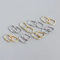 925 Sterling Silver Gem Geometric Earrings main image 4